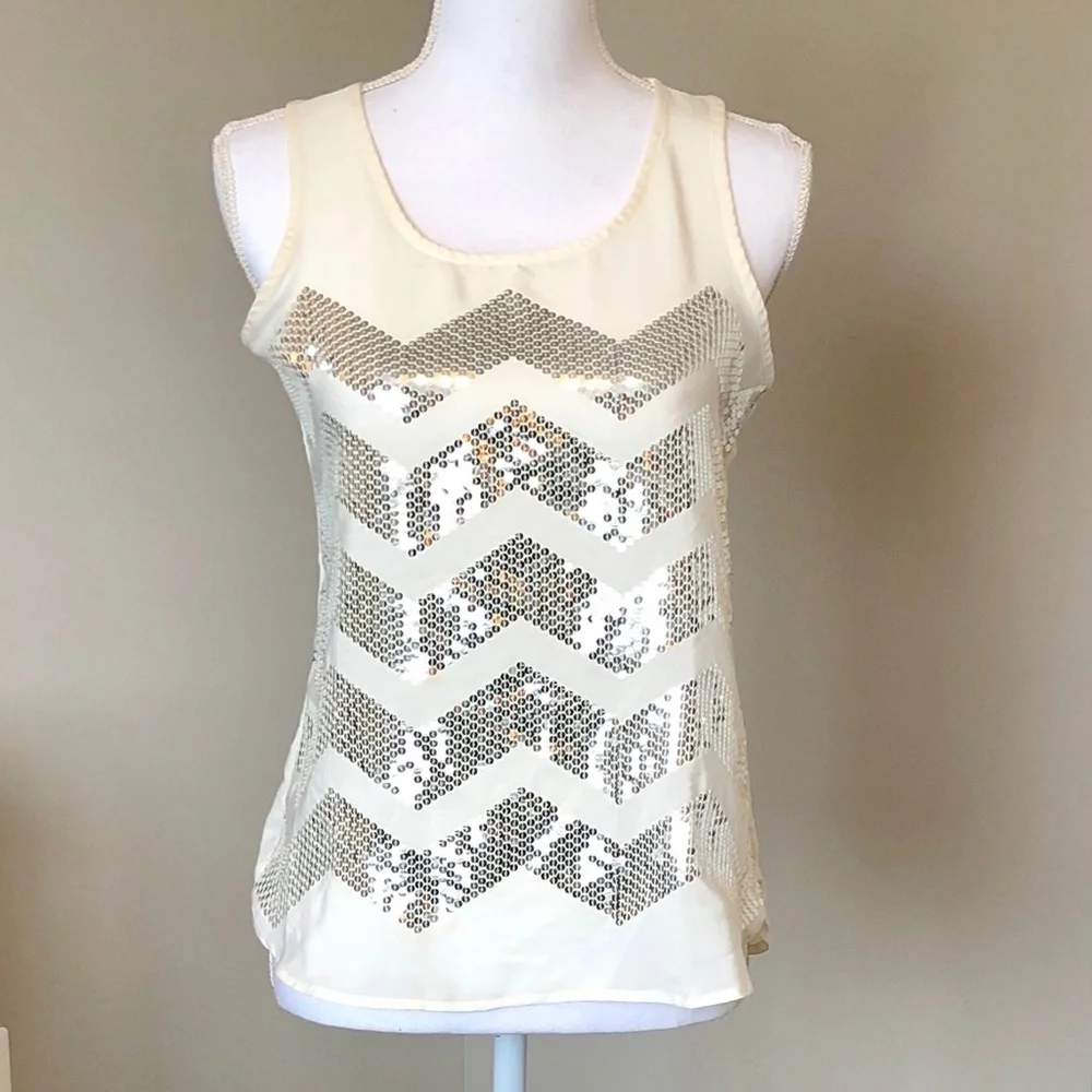 Ann Taylor Loft Factory Outlet Sequin Top - Picture 1 of 7